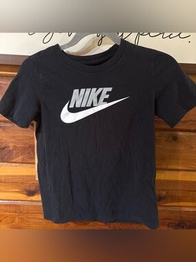 Nike Black Tee with White Swoosh